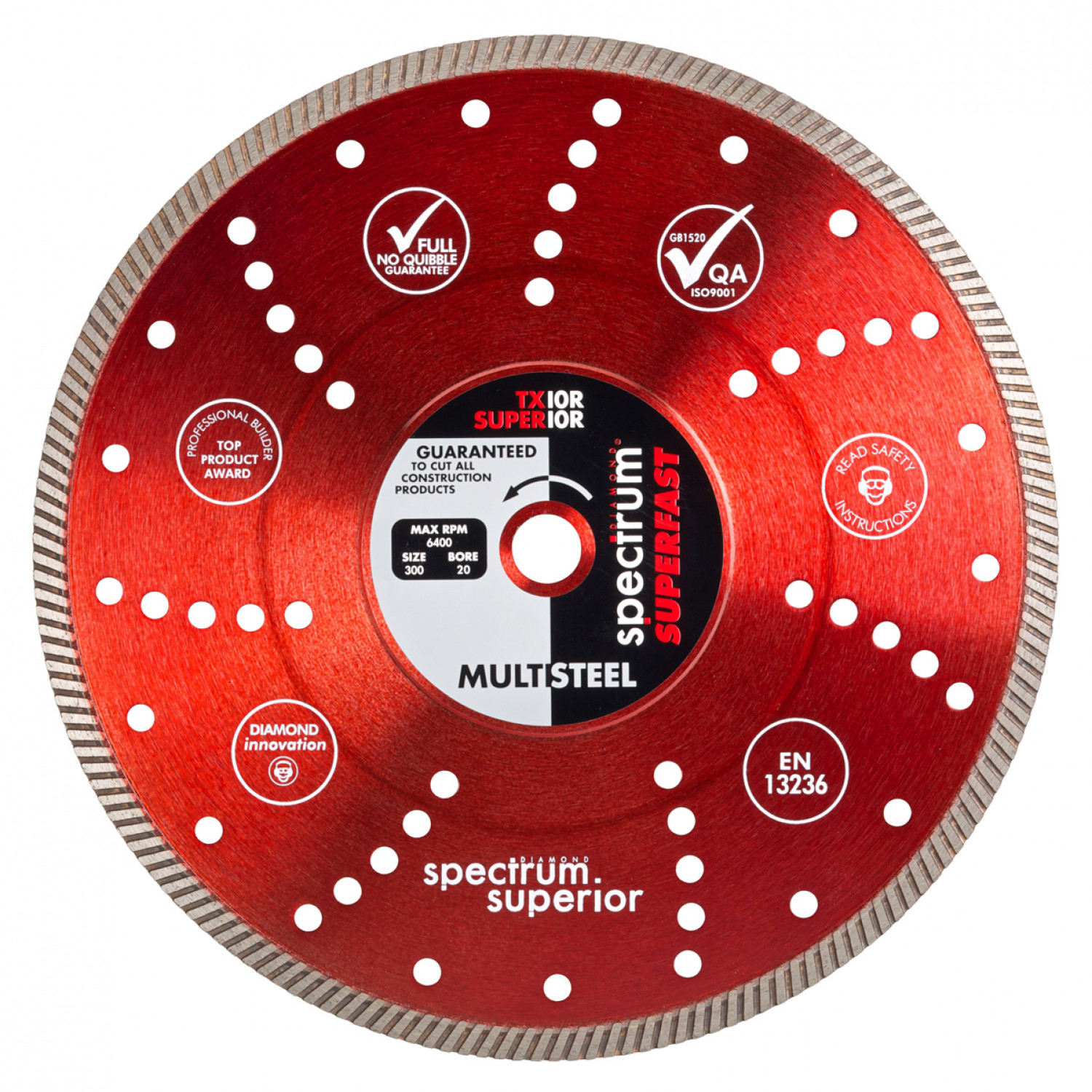 HARD 230MM DIAMOND DISC 22MM BORE